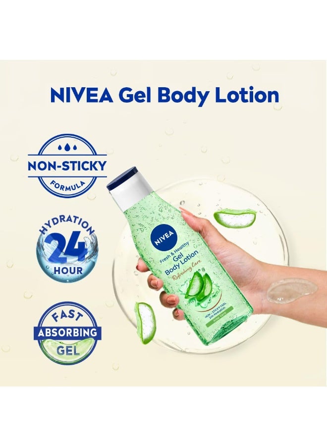 NIVEA Gel Body Lotion 75 ml | Aloe Vera | Refreshing Care For 24H Hydration | Non-Sticky | Fast Absorbing for Fresh And Healthy Skin - Image 2